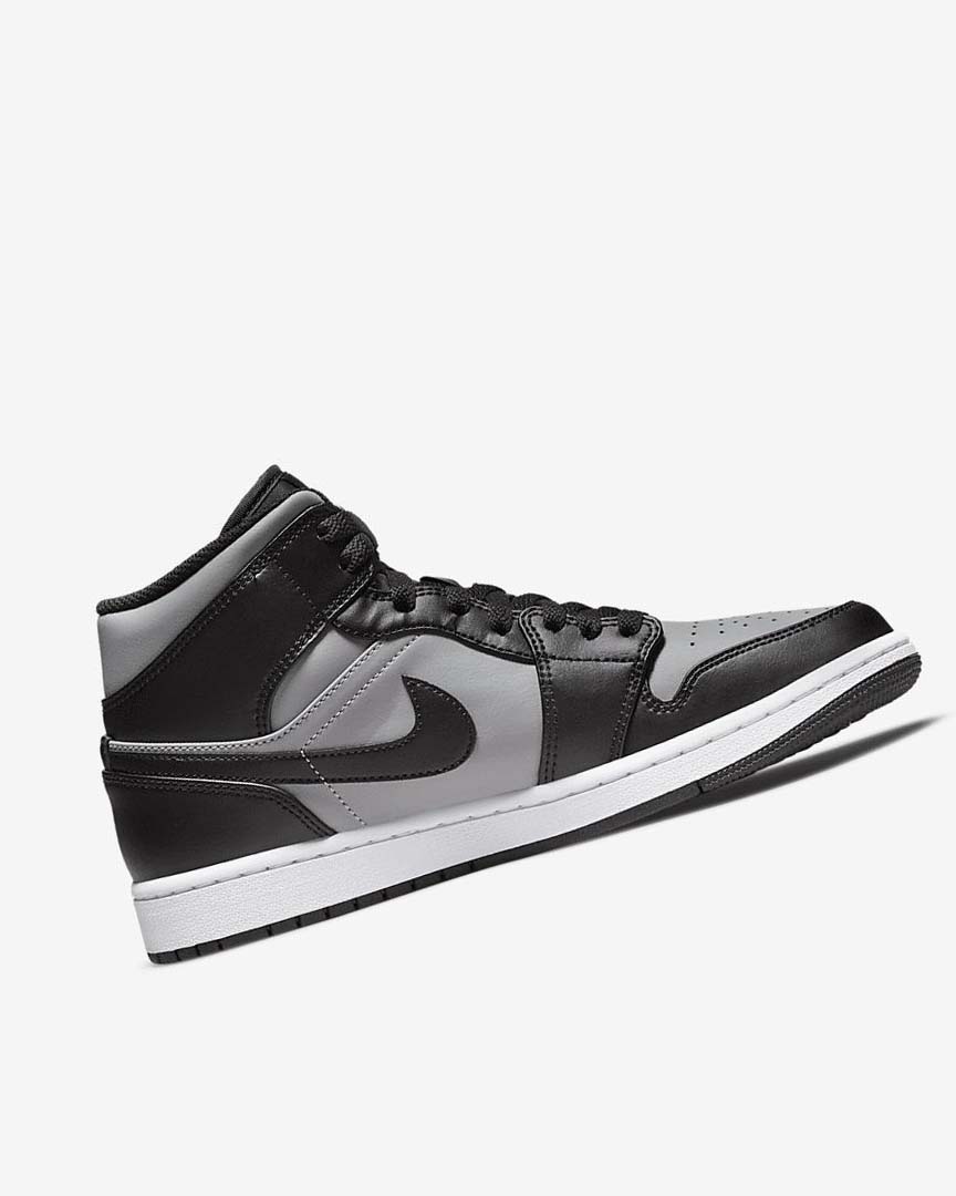 Black / Grey / White / Red Nike Air Jordan 1 Mid Men's Sneakers | CA_2416