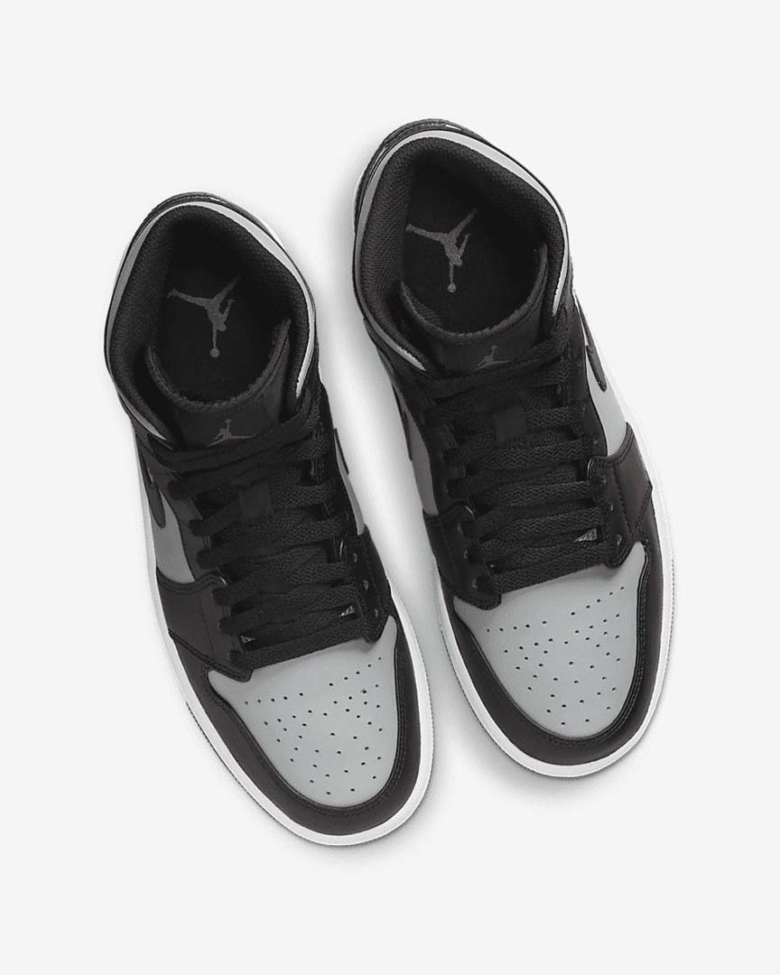 Black / Grey / White / Red Nike Air Jordan 1 Mid Men's Sneakers | CA_2416