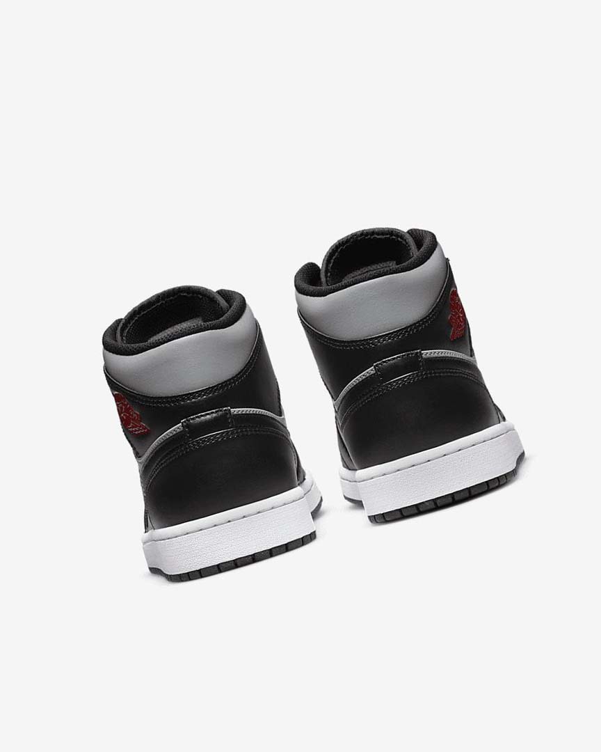 Black / Grey / White / Red Nike Air Jordan 1 Mid Men's Sneakers | CA_2416