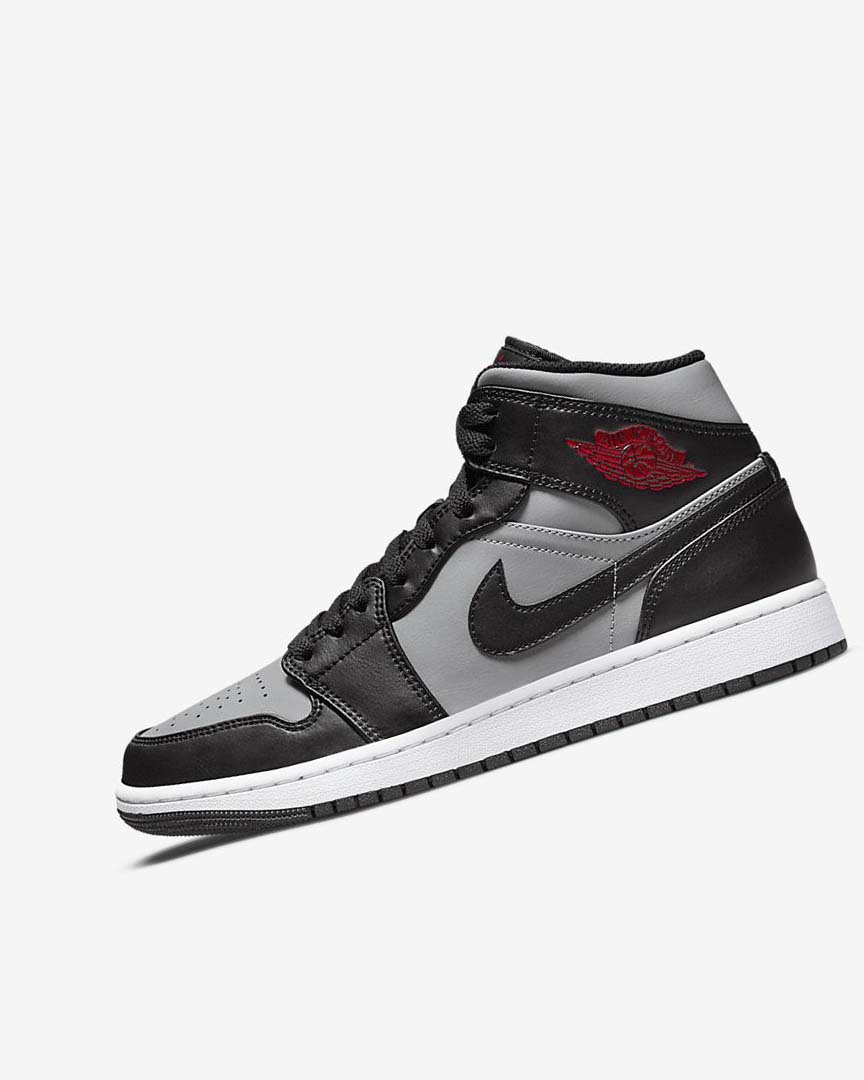 Black / Grey / White / Red Nike Air Jordan 1 Mid Men\'s Sneakers | CA_2416