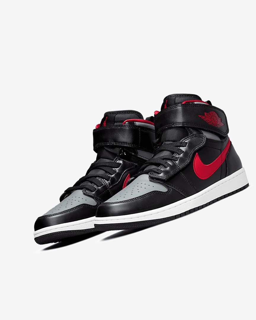 Black / Grey / White / Red Nike Air Jordan 1 Hi FlyEase Men's Sneakers | CA_2906