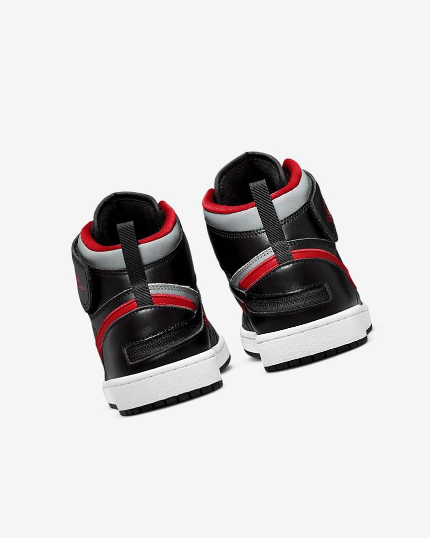 Black / Grey / White / Red Nike Air Jordan 1 Hi FlyEase Men's Sneakers | CA_2906