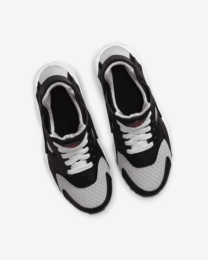 Black / Grey / White / Red Nike Huarache Run Boys' Shoes | CA_2681