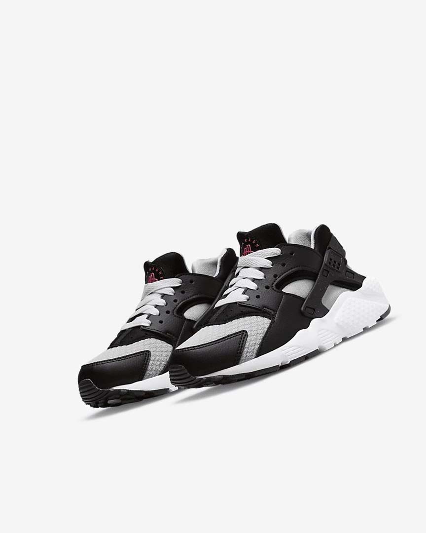 Black / Grey / White / Red Nike Huarache Run Boys' Shoes | CA_2681