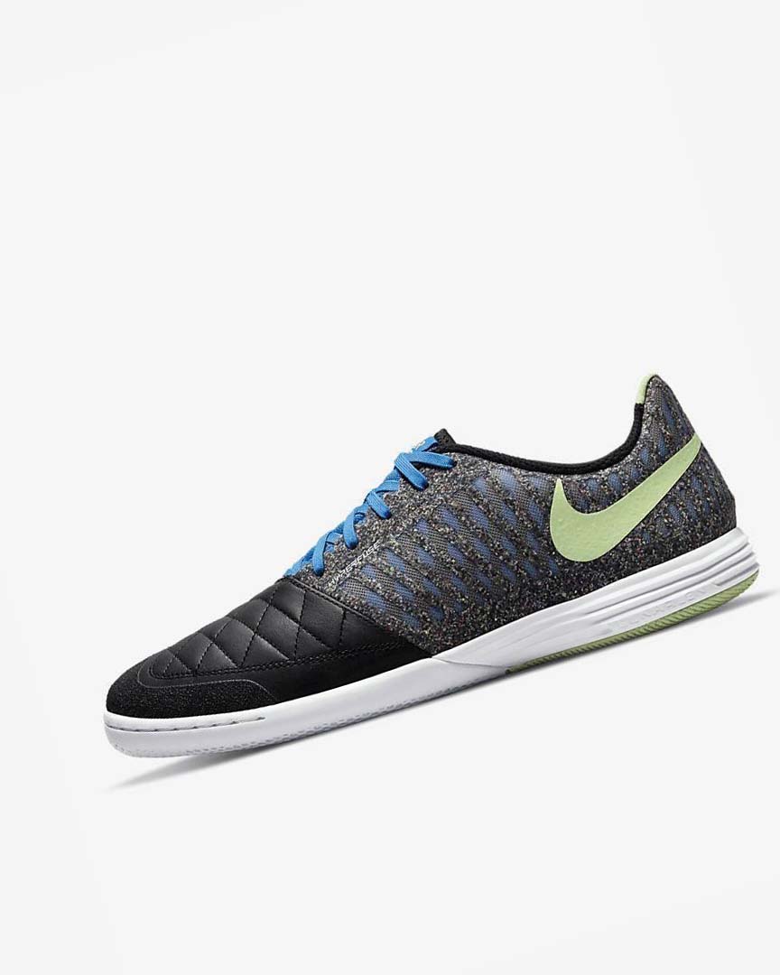Black / Light Blue / Light Green Nike Lunar Gato II IC Men\'s Soccer Shoes | CA_3160