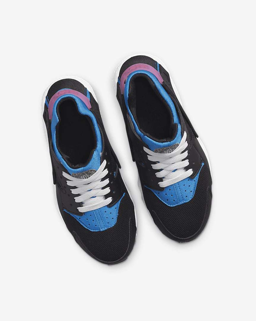 Black / Light Blue / Pink / Mint Nike Huarache Run Girls' Shoes | CA_2409