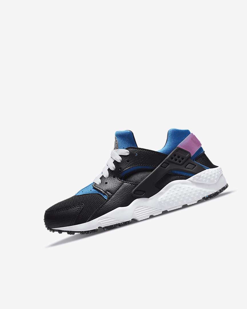 Black / Light Blue / Pink / Mint Nike Huarache Run Girls\' Shoes | CA_2409