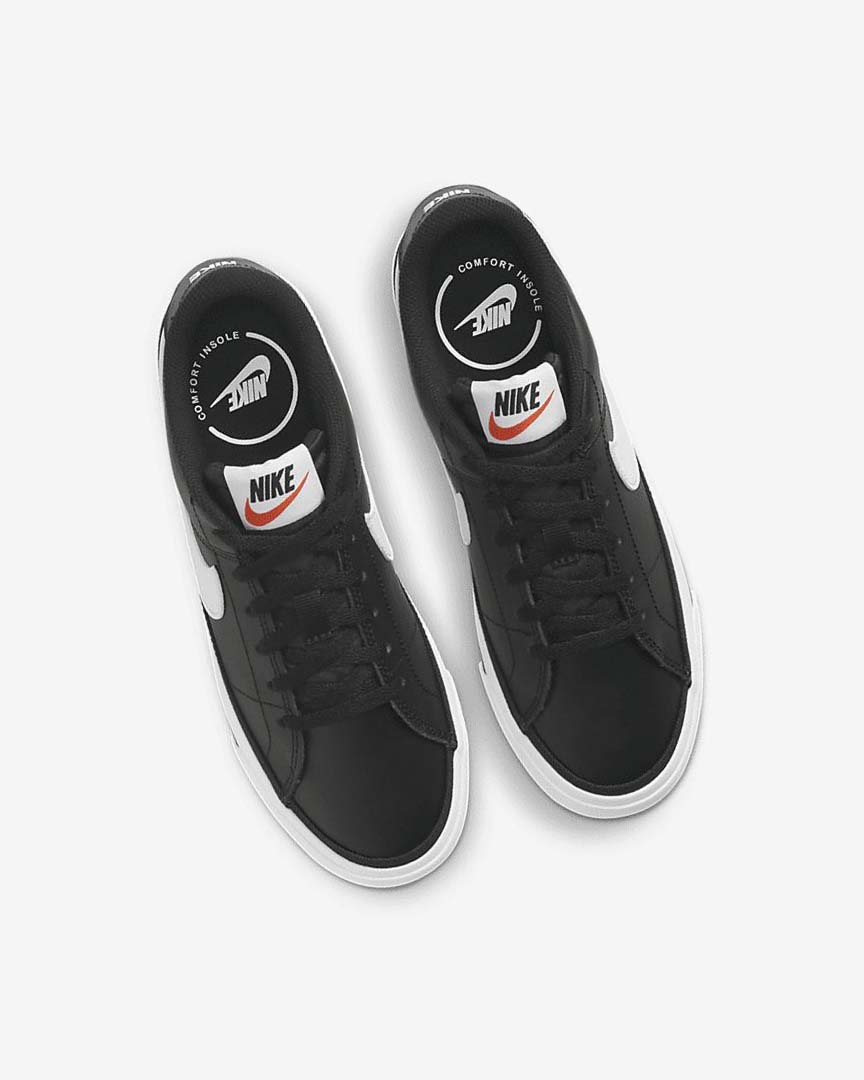 Black / Light Brown / White Nike Court Legacy Boys' Sneakers | CA_4902