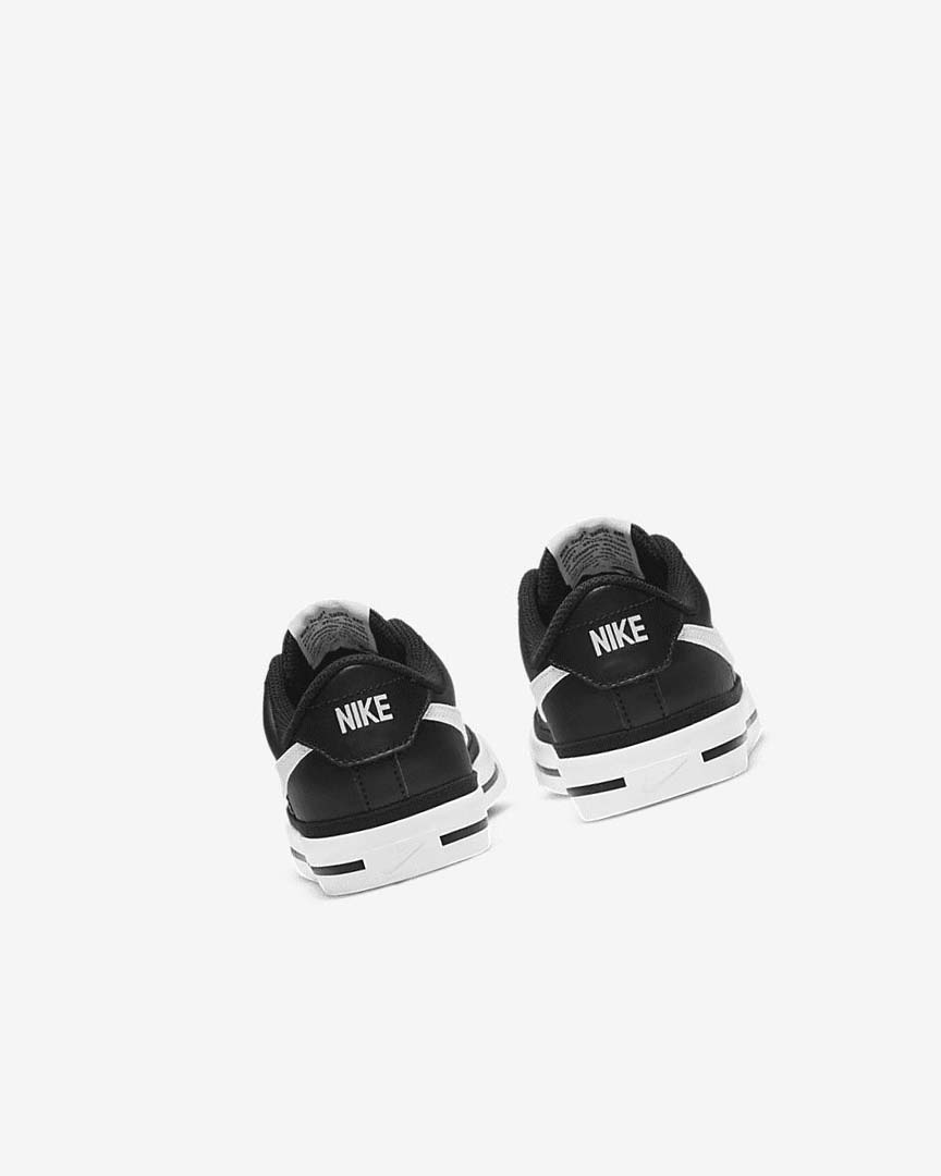 Black / Light Brown / White Nike Court Legacy Boys' Sneakers | CA_4902