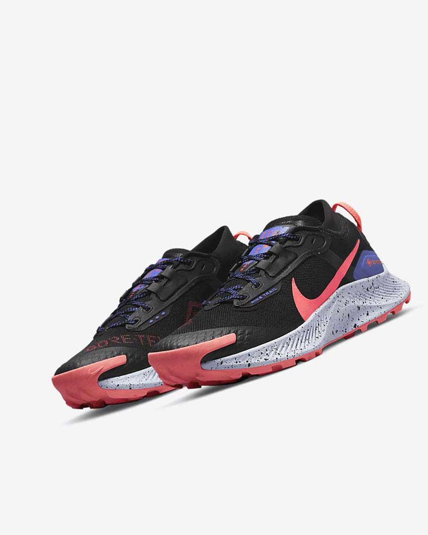 Black / Light Mango / Red Nike Pegasus Trail 3 GORE-TEX Waterproof Women's Trail Running Shoes | CA_5044