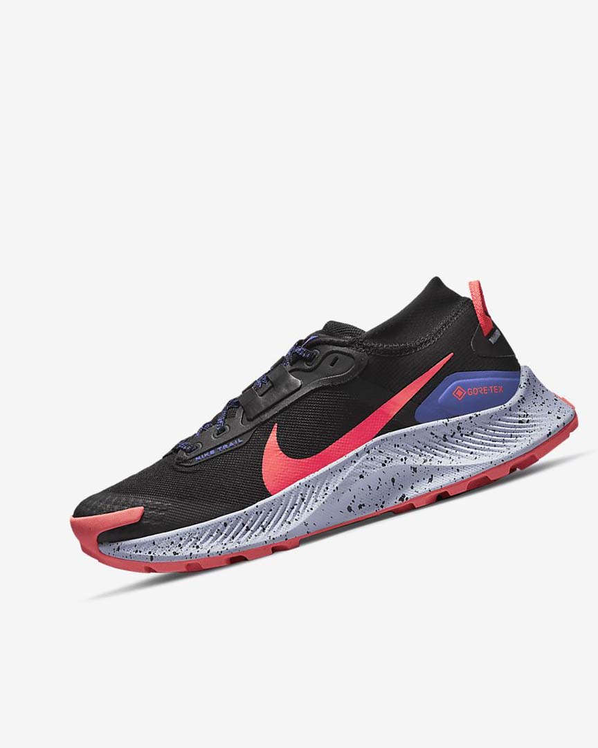 Black / Light Mango / Red Nike Pegasus Trail 3 GORE-TEX Waterproof Women\'s Trail Running Shoes | CA_5044