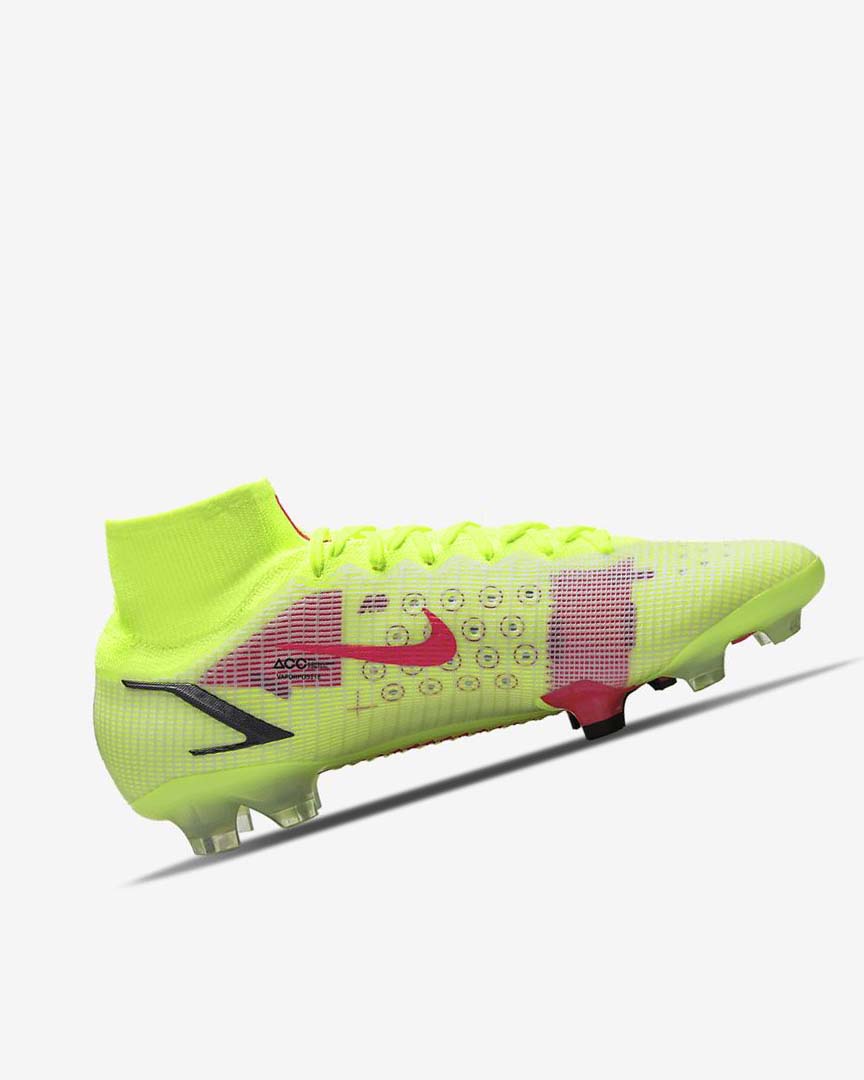Black / Light Red Nike Mercurial Superfly 8 Elite FG Women's Soccer Cleats | CA_2867