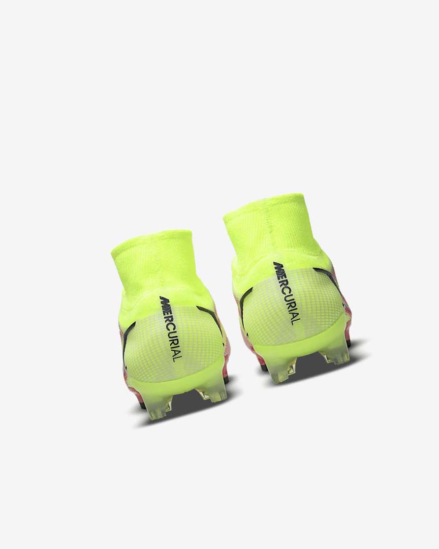 Black / Light Red Nike Mercurial Superfly 8 Elite FG Women's Soccer Cleats | CA_2867