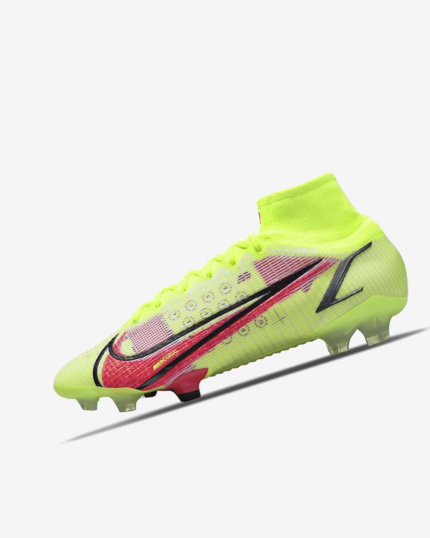 Black / Light Red Nike Mercurial Superfly 8 Elite FG Women\'s Soccer Cleats | CA_2867