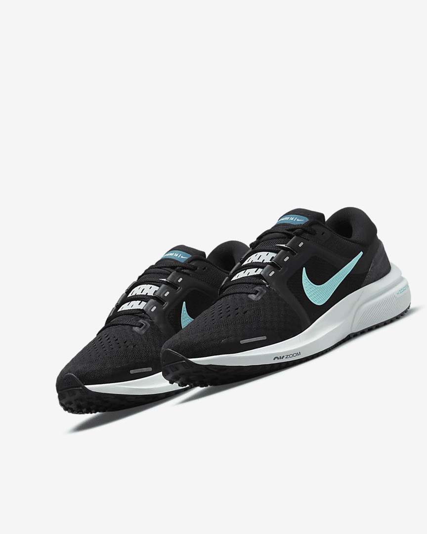 Black / Light Turquoise / Green Nike Air Zoom Vomero 16 Women's Running Shoes | CA_2685