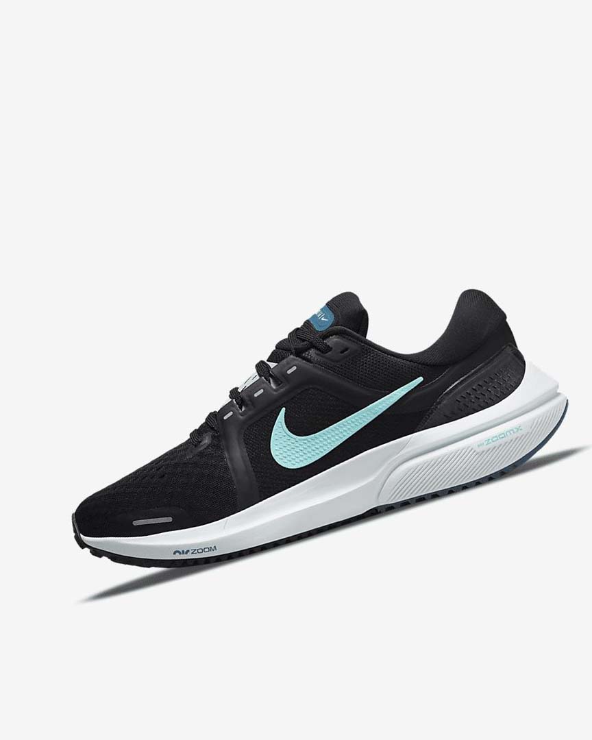 Black / Light Turquoise / Green Nike Air Zoom Vomero 16 Women\'s Running Shoes | CA_2685
