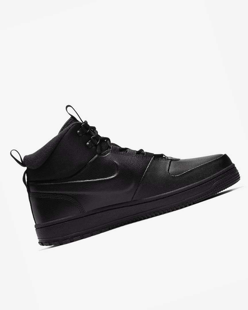 Black / Metal Blue Grey / Black Nike Path Winter Men's Sneakers | CA_2353