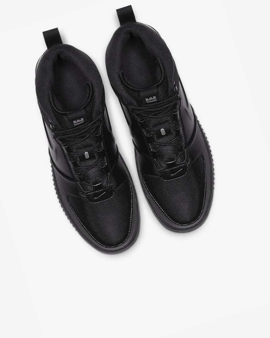 Black / Metal Blue Grey / Black Nike Path Winter Men's Sneakers | CA_2353
