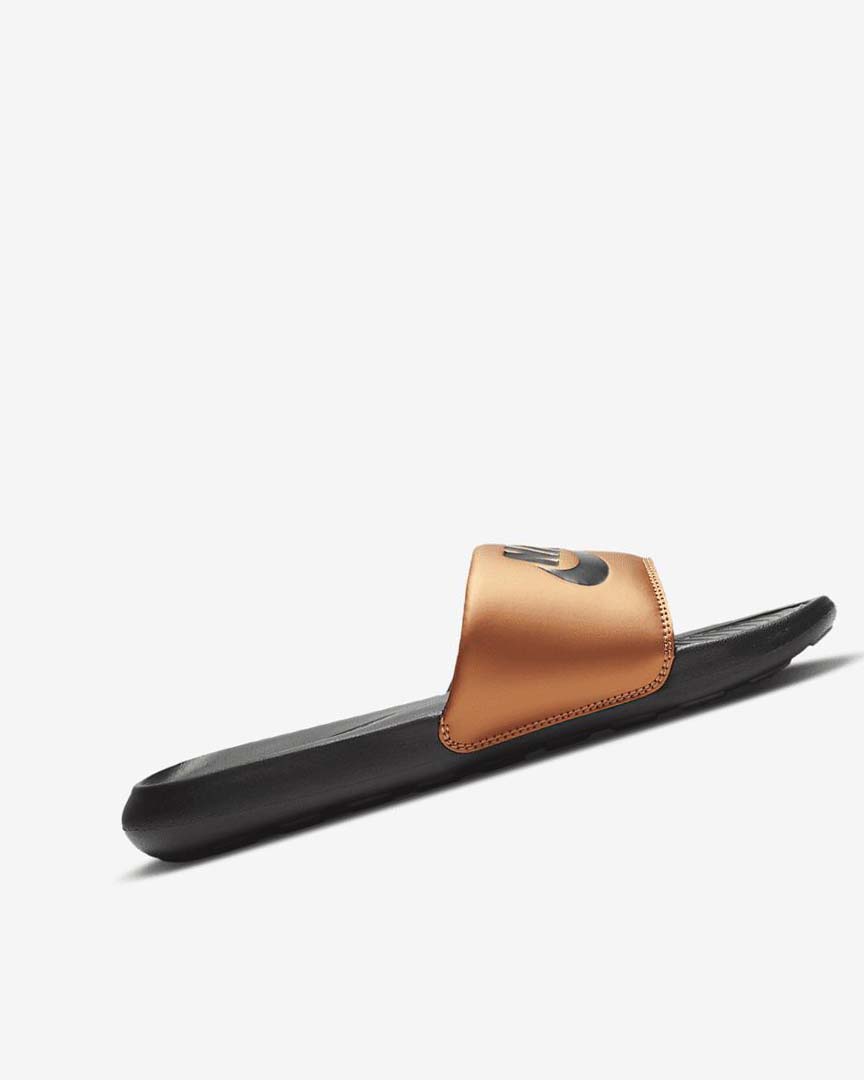 Black / Metal Copper / Black Nike Victori One Women's Slides | CA_3260