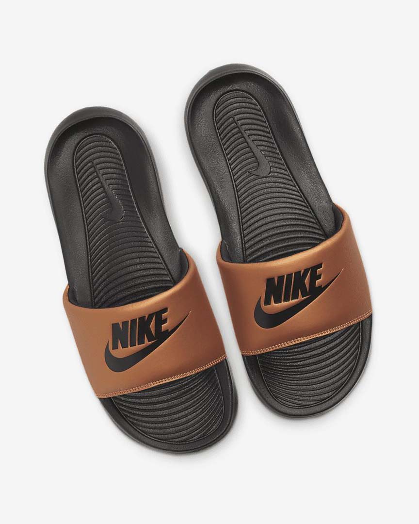 Black / Metal Copper / Black Nike Victori One Women's Slides | CA_3260