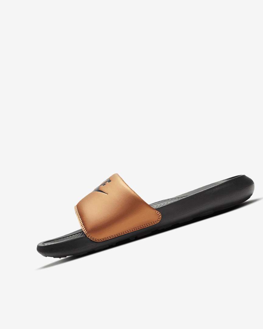 Black / Metal Copper / Black Nike Victori One Women\'s Slides | CA_3260