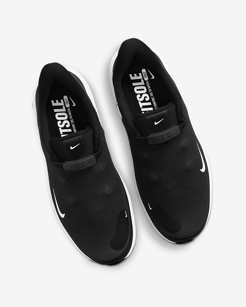 Black / Metal Dark Grey / White Nike React Ace Tour Women's Golf Shoes | CA_4715