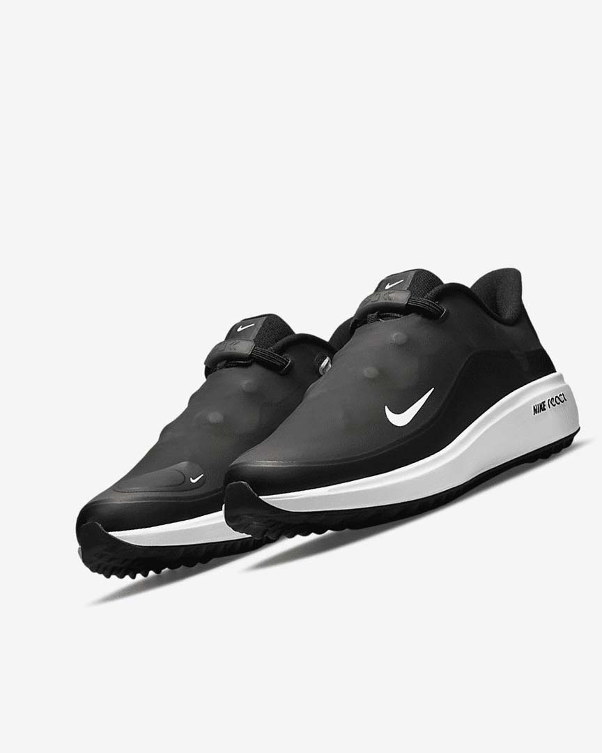Black / Metal Dark Grey / White Nike React Ace Tour Women's Golf Shoes | CA_4715