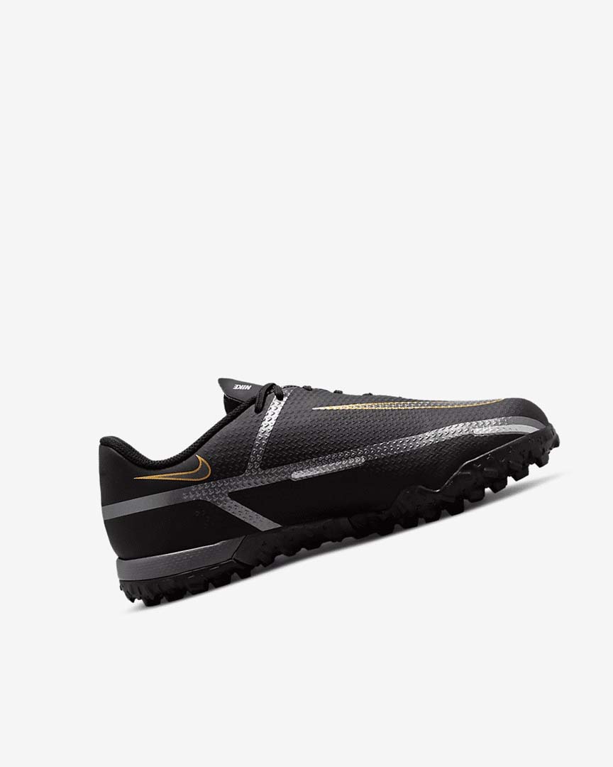 Black / Metal Gold / Dark Grey / Metal Dark Grey Nike Jr. Phantom GT2 Academy TF Girls' Soccer Shoes | CA_1113