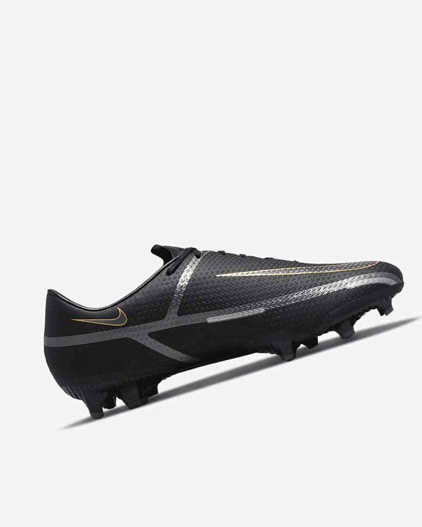 Black / Metal Gold / Dark Grey / Metal Dark Grey Nike Phantom GT2 Academy MG Women's Soccer Cleats | CA_2231