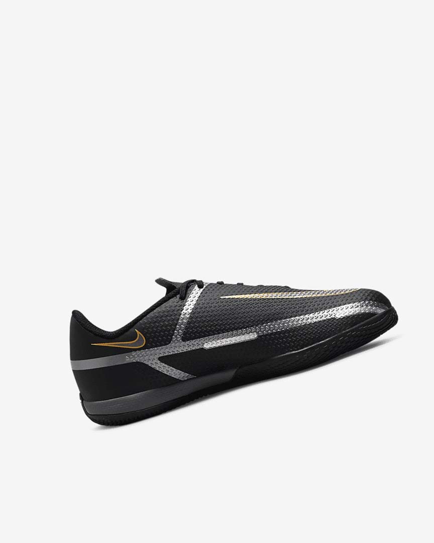Black / Metal Gold / Dark Grey / Metal Dark Grey Nike Jr. Phantom GT2 Academy IC Girls' Soccer Shoes | CA_2664