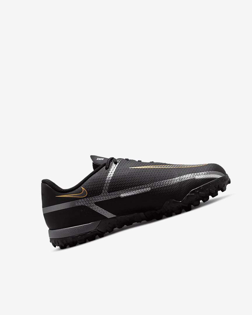 Black / Metal Gold / Dark Grey / Metal Dark Grey Nike Jr. Phantom GT2 Academy TF Boys' Soccer Shoes | CA_3091