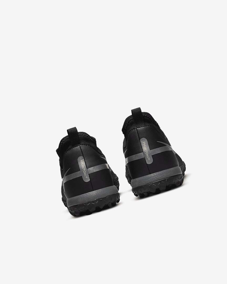 Black / Metal Gold / Dark Grey / Metal Dark Grey Nike Jr. Phantom GT2 Academy Dynamic Fit TF Girls' Soccer Shoes | CA_4735