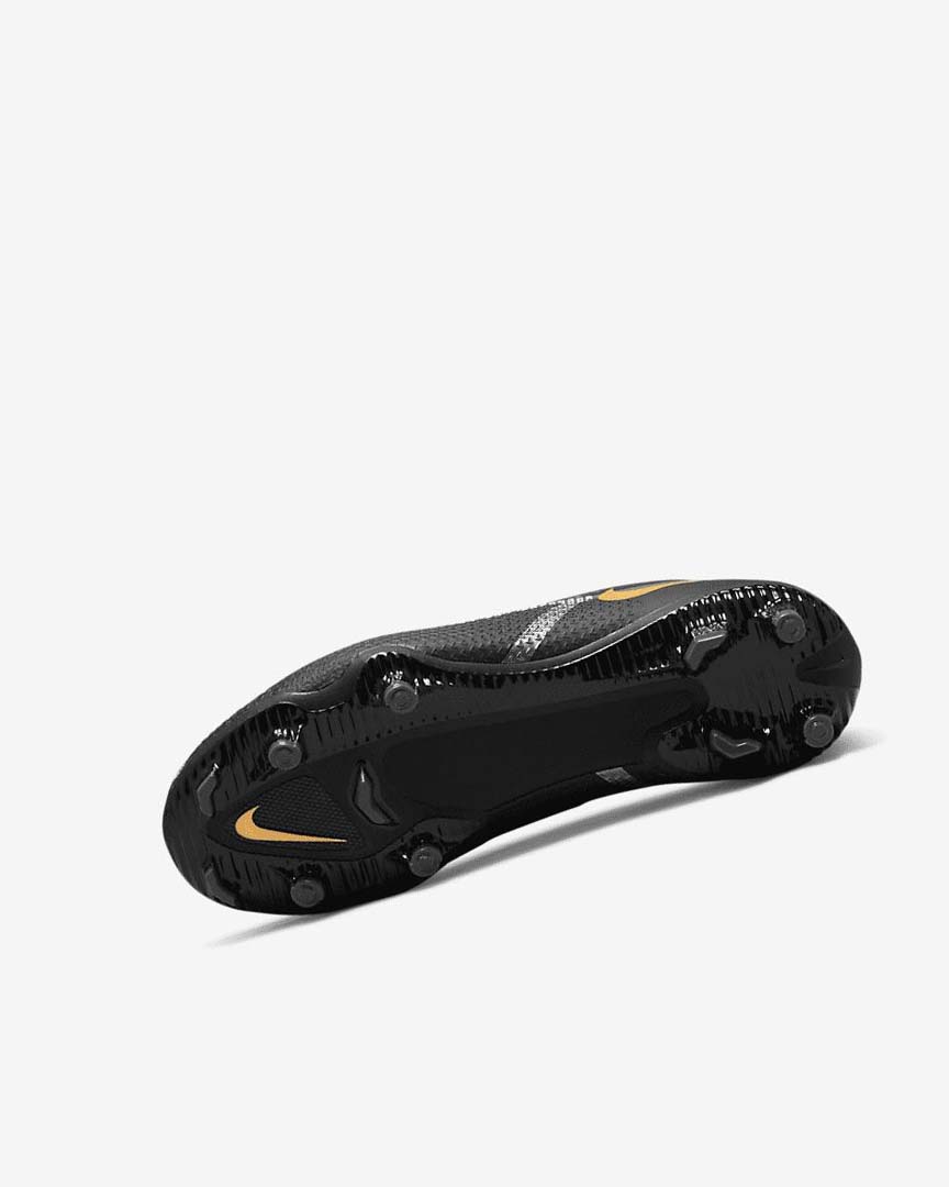 Black / Metal Gold / Dark Grey / Metal Dark Grey Nike Jr. Phantom GT2 Academy MG Boys' Soccer Cleats | CA_4855