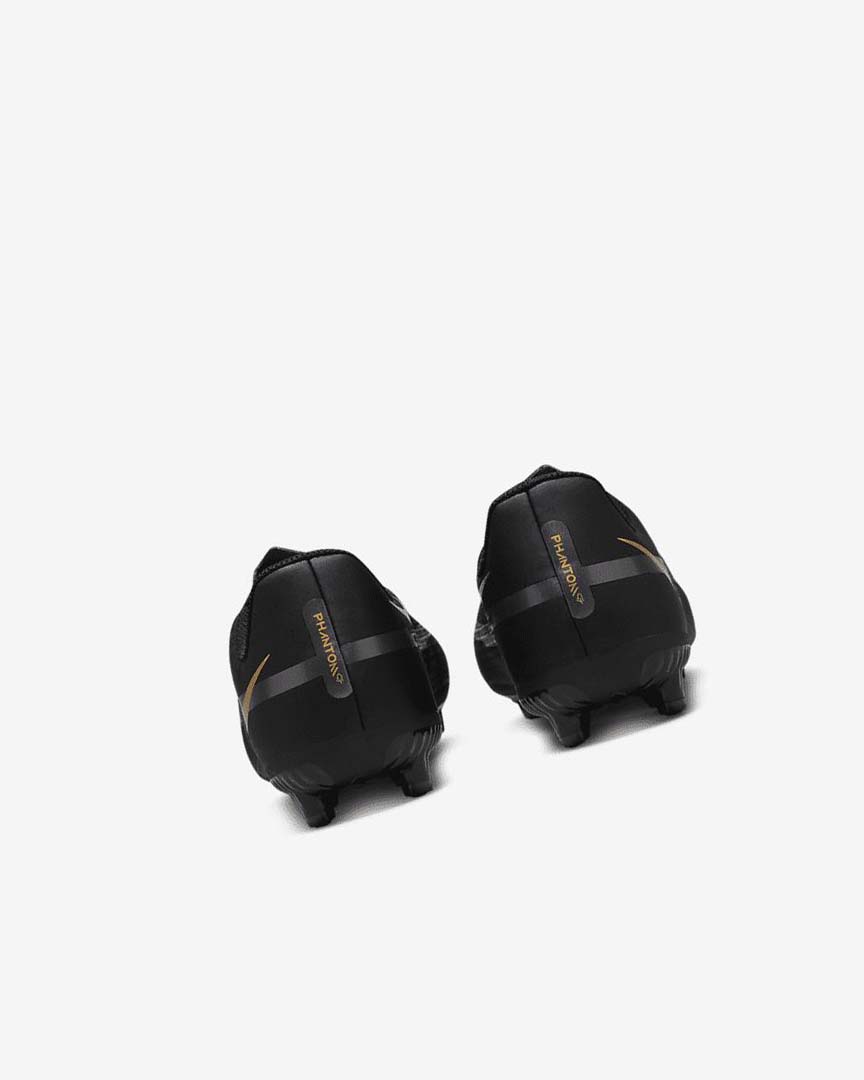 Black / Metal Gold / Dark Grey / Metal Dark Grey Nike Jr. Phantom GT2 Academy MG Boys' Soccer Cleats | CA_4855