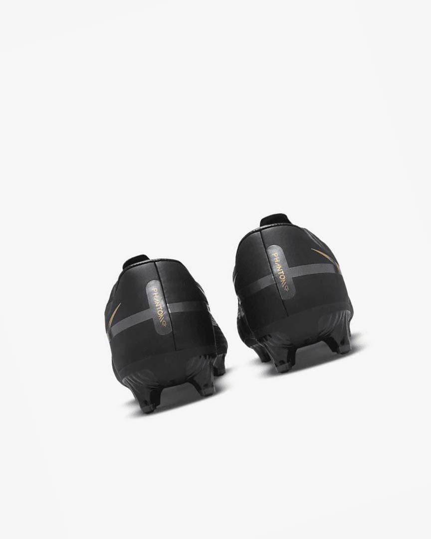 Black / Metal Gold / Dark Grey / Metal Dark Grey Nike Phantom GT2 Academy MG Men's Soccer Cleats | CA_5504