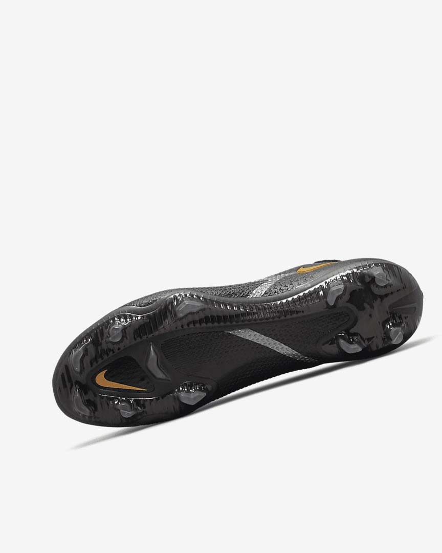 Black / Metal Gold / Metal Silver / Metal Dark Grey Nike Phantom GT2 Dynamic Fit Elite FG Women's Soccer Cleats | CA_2226