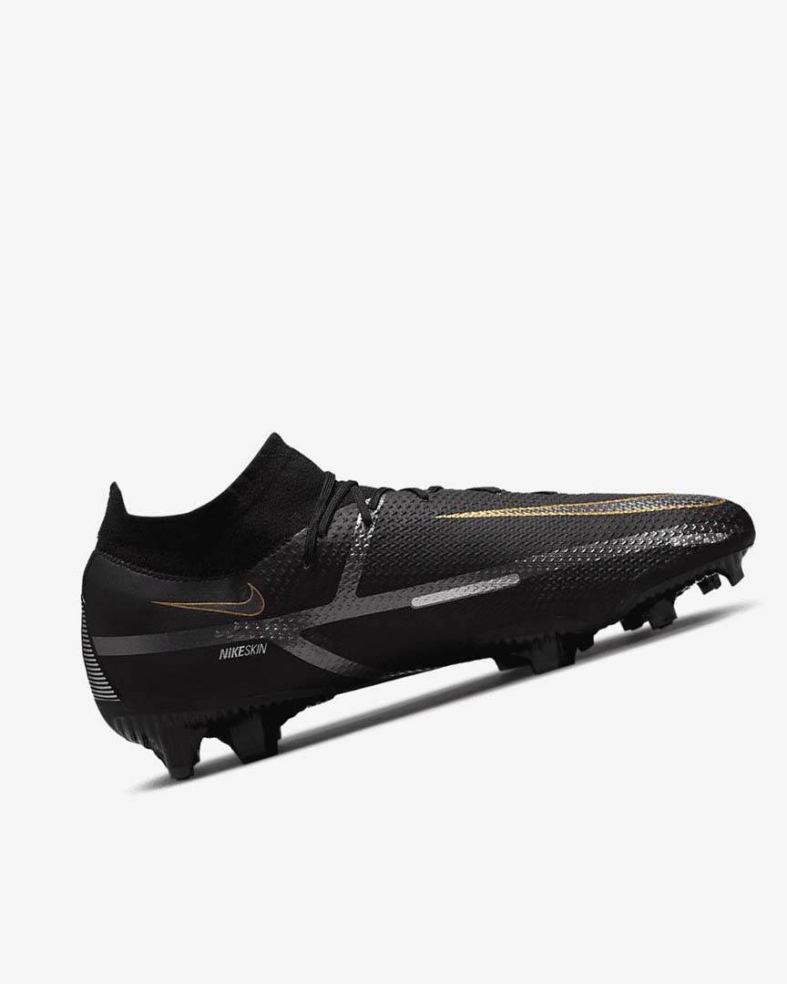 Black / Metal Gold / Metal Silver / Metal Dark Grey Nike Phantom GT2 Pro Dynamic Fit FG Women's Soccer Cleats | CA_2636