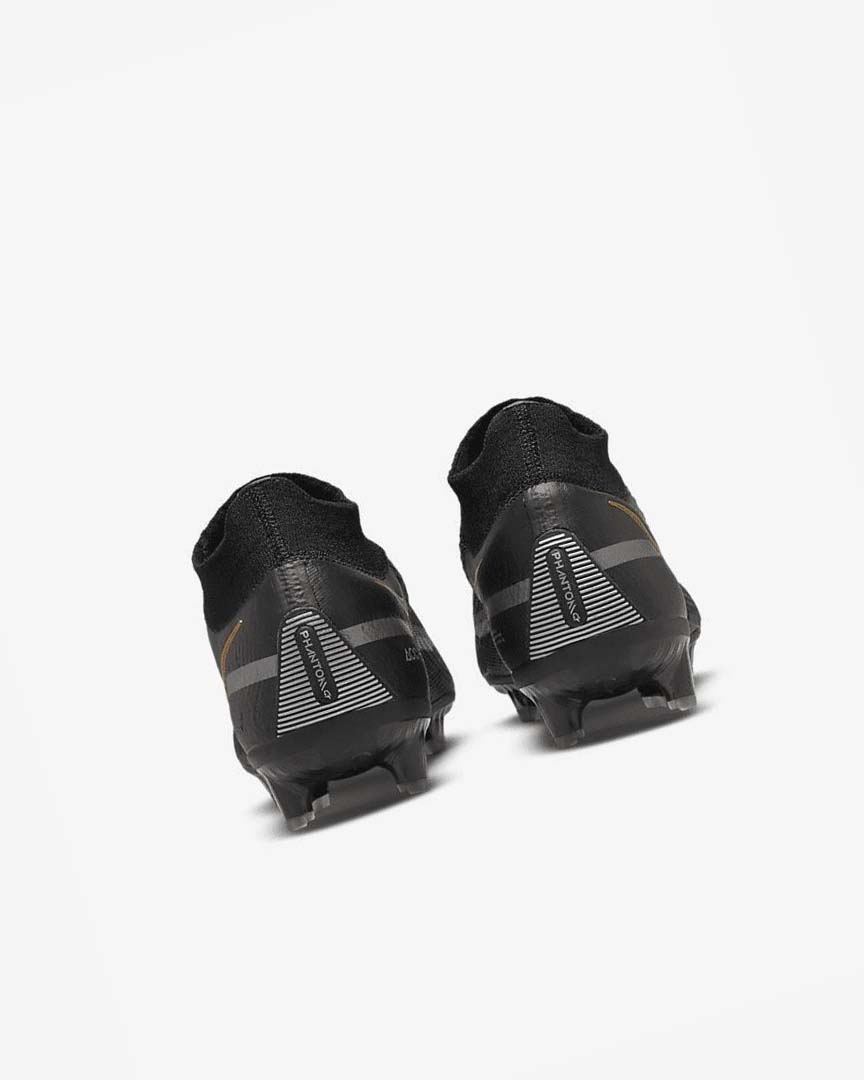Black / Metal Gold / Metal Silver / Metal Dark Grey Nike Phantom GT2 Dynamic Fit Elite FG Men's Soccer Cleats | CA_3121