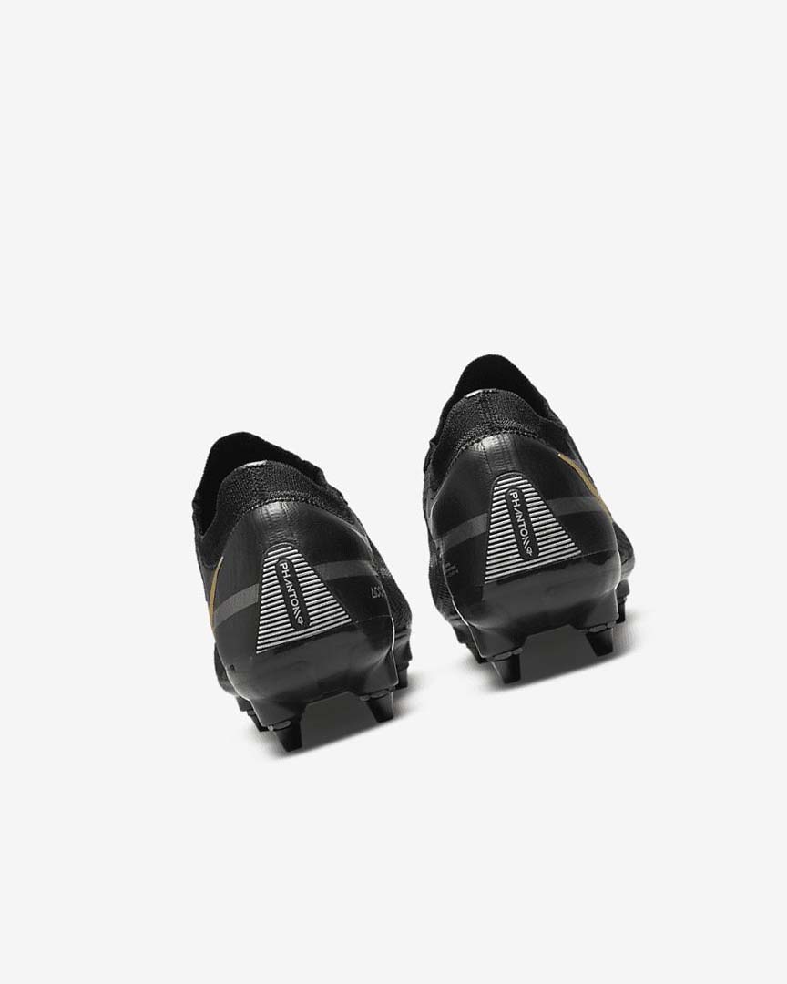 Black / Metal Gold / Metal Silver / Metal Dark Grey Nike Phantom GT2 Elite SG-Pro AC Women's Soccer Cleats | CA_3181