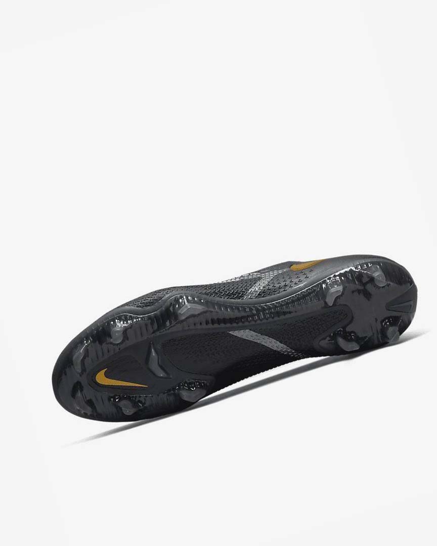 Black / Metal Gold / Metal Silver / Metal Dark Grey Nike Phantom GT2 Elite FG Men's Soccer Cleats | CA_3232