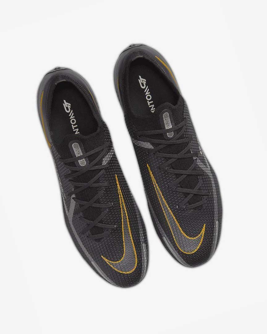 Black / Metal Gold / Metal Silver / Metal Dark Grey Nike Phantom GT2 Elite FG Men's Soccer Cleats | CA_3232