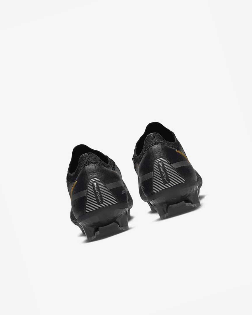 Black / Metal Gold / Metal Silver / Metal Dark Grey Nike Phantom GT2 Elite FG Men's Soccer Cleats | CA_3232