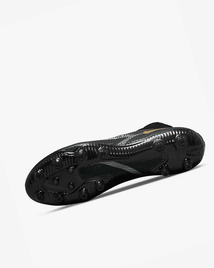 Black / Metal Gold / Metal Silver / Metal Dark Grey Nike Phantom GT2 Dynamic Fit Elite AG-Pro Men's Soccer Cleats | CA_4502
