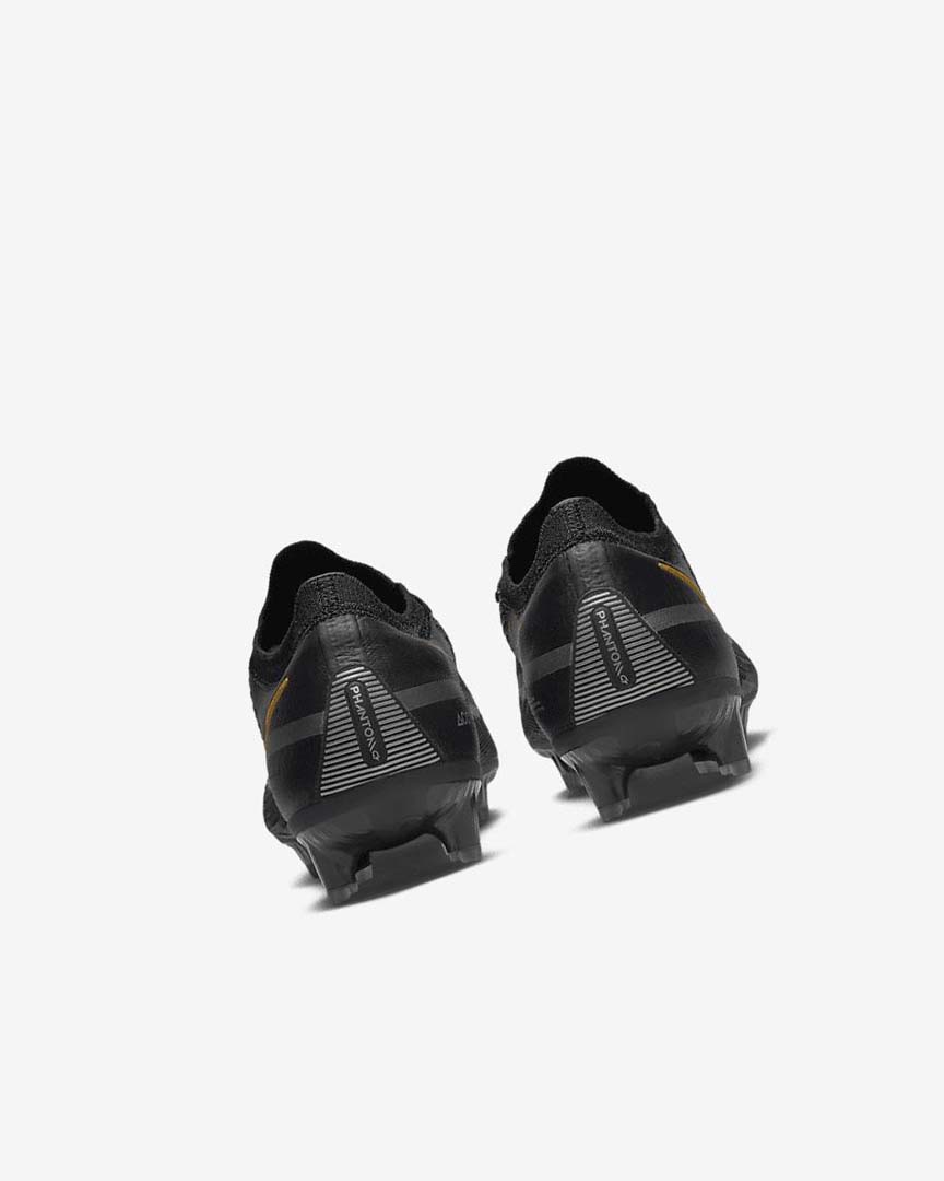 Black / Metal Gold / Metal Silver / Metal Dark Grey Nike Phantom GT2 Elite FG Women's Soccer Cleats | CA_5465
