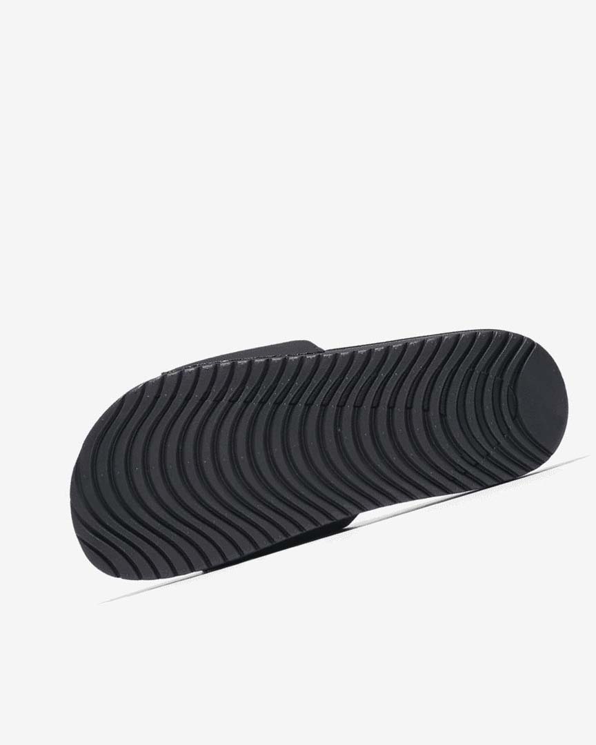 Black / Metal Gold Nike Kawa Boys' Slides | CA_5107