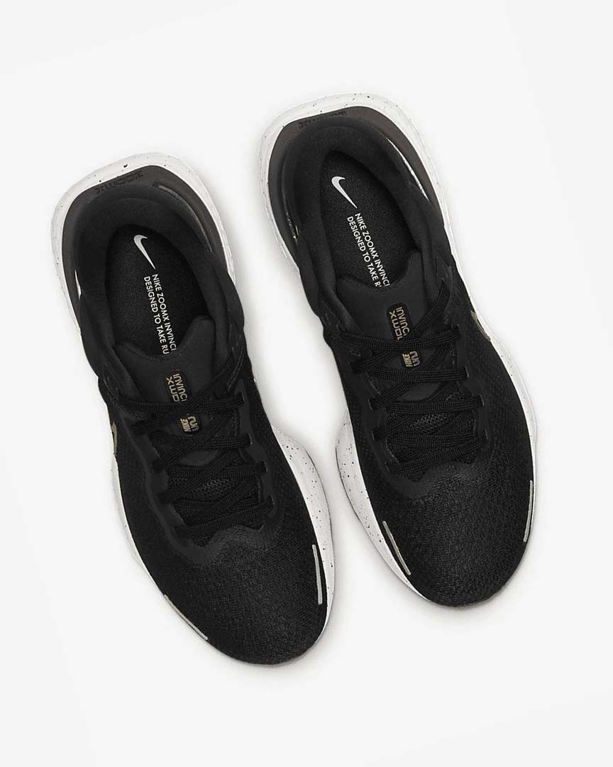 Black / Metal Gold Nike ZoomX Invincible Run Flyknit Men's Running Shoes | CA_2766