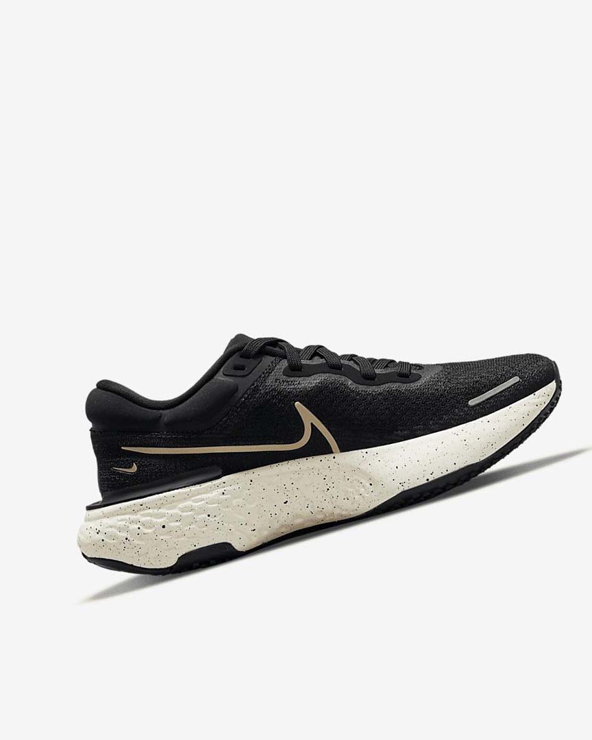 Black / Metal Gold Nike ZoomX Invincible Run Flyknit Women's Running Shoes | CA_4553