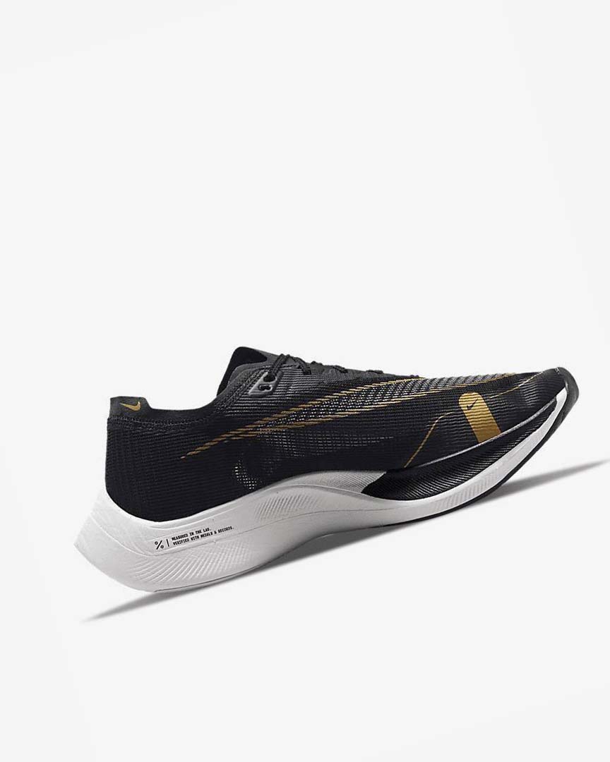 Black / Metal Gold / White Nike ZoomX Vaporfly Next% 2 Men's Running Shoes | CA_4677
