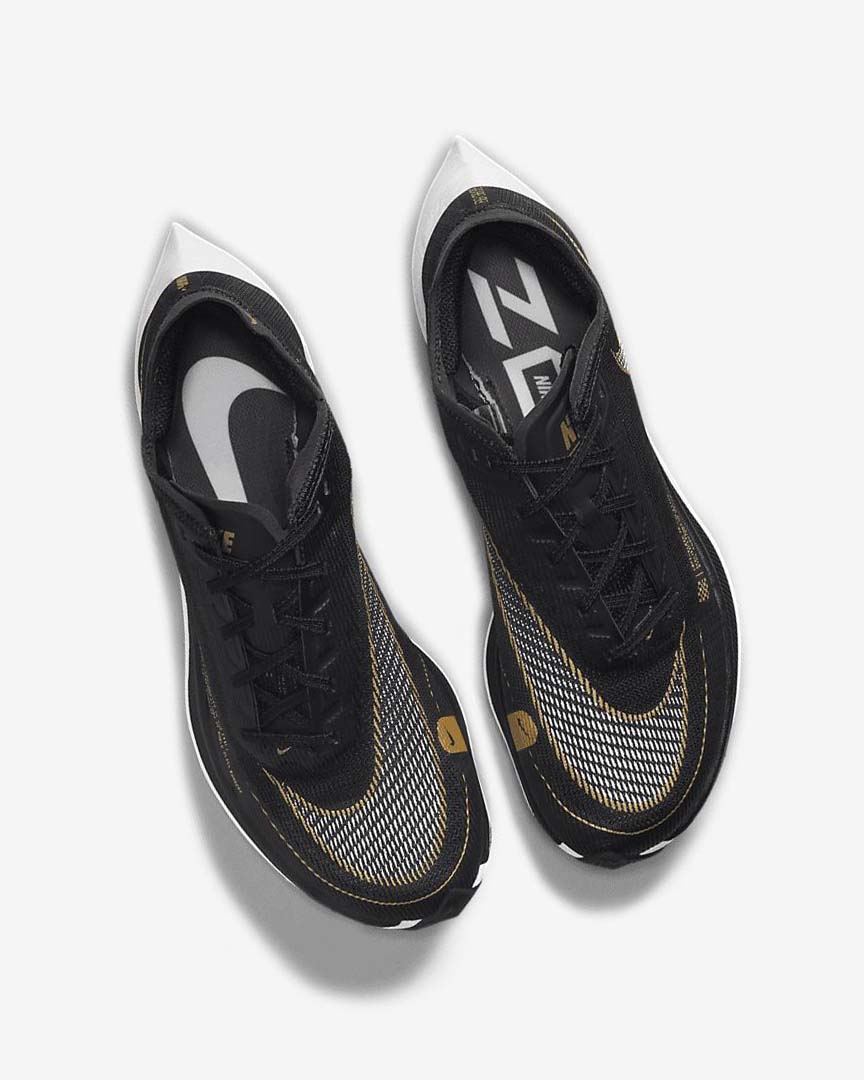 Black / Metal Gold / White Nike ZoomX Vaporfly Next% 2 Women's Running Shoes | CA_4874