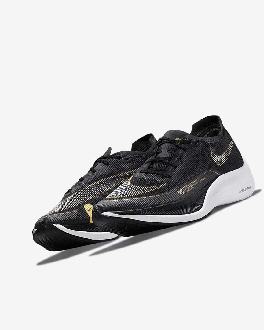 Black / Metal Gold / White Nike ZoomX Vaporfly Next% 2 Women's Running Shoes | CA_4874